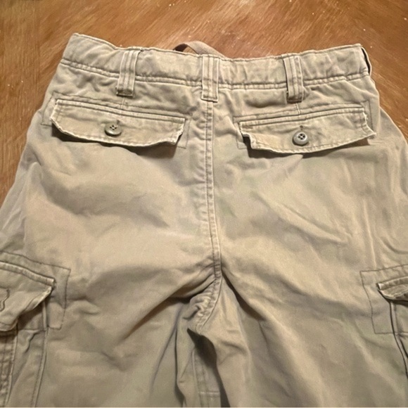 Vintage Abercrombie Fitch Y2K Pants Khaki Tan Cargo Military Skater Baggy Sz 14 - Picture 5 of 14